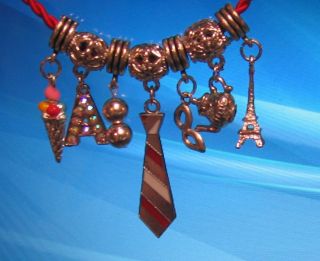 Red Cord Necklace 50 Shades of Grey Crystal A, Tie Ice Cream, Mask Tea 