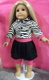   outfit Made to fit American Girl 18 Inch Doll Zebra Striped Jacket