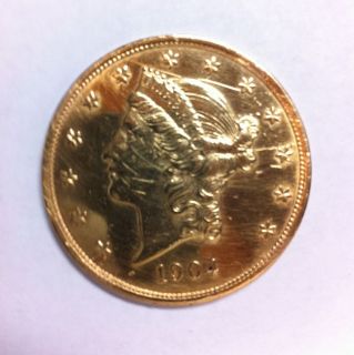 1904 liberty head $ 20 dollars double eagles gold coin