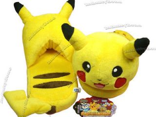 NEW TAKARA Nintendo Pokemon Pikachu Plush Doll Slipper Slippers