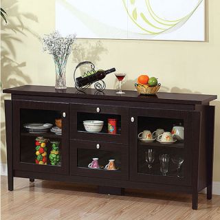 modern coffee bean finish buffet cabinet  279