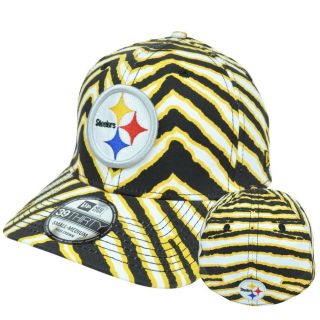 NFL New Era 39Thirty 3930 Zubaz Hi Crown Flex Fit Hat Cap Pittsburgh 