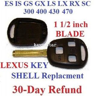UNCUT LEXUS 1 1/2 inch KEY BLADE (short) CASE SHELL REPLACEMENT for 