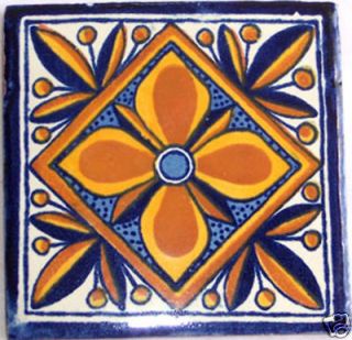 90 ceramic talavera tiles handpainted mexican tile a 116 time