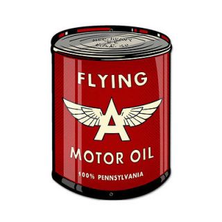 New Custom Made Flying A Oil Can Automotive Custom Metal Shape Sign