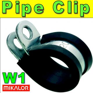 5x MIKALOR W4 Stainless Steel EPDM Rubber Lined P Clip Fuel Pipe Hose 