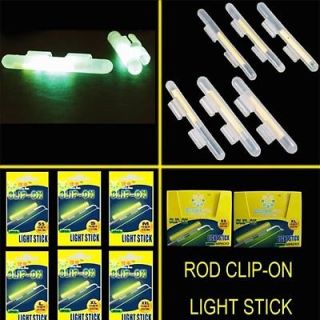 Newly listed 20pcs/10bags Fishing Fluorescent Rod Clip on Lights Dark 