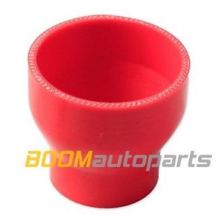 Red 2.25 to 3.0 3 PLY Universal Reducer Silicone Turbo Intake Hose 