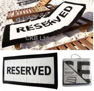 NEW Fun RESERVED BATH, BEACH, POOL TOWEL   Save that sun lounger bed 