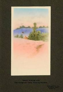 1907 Print Landscape Stencil Aerograph Spray Printing Machine Vintage 