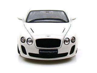 Welly 1/18 Bentley Continental SuperSports Coupe White Diecast Car 