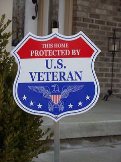 UNITED STATES VETERAN, SECURITY SIGN, US MLITARY SIGN, ADT L SIGNS 