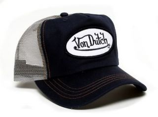 Authentic Brand New Von Dutch Gray/Navy Cap Hat Truckers Mesh