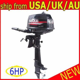 6HP TWO STROKE OUTBOARD MOTOR BOAT ENGINE WATER COOLED NEW IN GREAT 