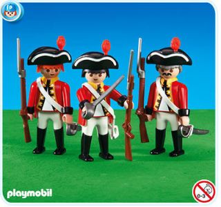 Playmobil Western Pirate 6229 3 British Redcoat Soldiers NEW sealed