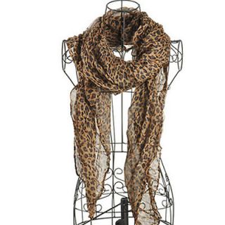 HOT 2012 New Style Fashion Long Leopard Print Shawl Scarf Wrap Stole 