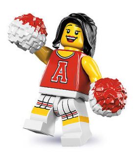 lego minifigure series 8 red cheerleader nip 