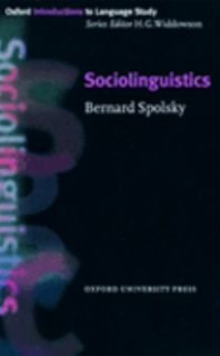 Sociolinguistics by Bernard Spolsky 1998, UK Paperback