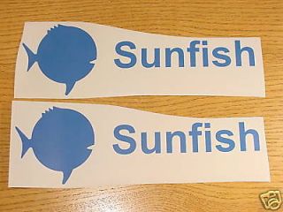 for Sunfish Alcort AMF Hull Sailboat Boat Decal Trailer blue