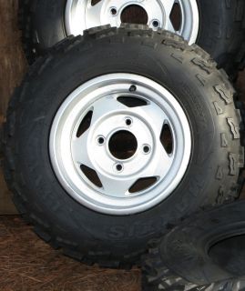 12 brushed aluminum wheel and maxxis tire for atv time