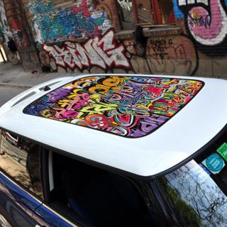 BMW MINI COOPER Car Sun Roof Street Art Graffit Graphic Vinyl Sticker 