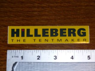 hilleberg yellow sticker decal  2 97  hilleberg 
