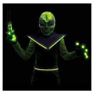 glow in the dark alien kids costume size m 7