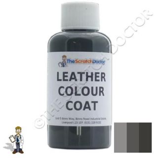 DARK GREY Leather Colour Coat Dye for BMW. Repair & Restore Colourant 