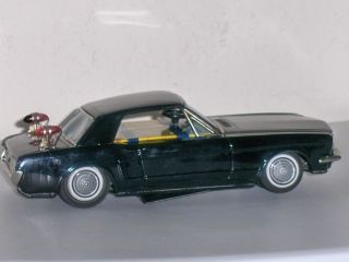 60s Japan Bandai Ford Mustang B/O not wind up Tin Toy Car w/Turn 