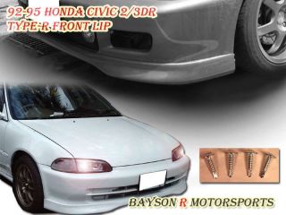 92 95 Civic 2dr Type R Front Bumper Lip (Urethane) (Fits 1995 Honda 