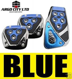 blue chrome car foot covers pedals peugeot 207 306 307