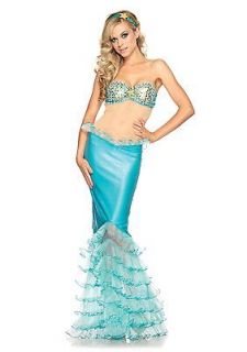 Mystical Mermaid Under the Sea Turquoise Aqua Womens Costume Size 
