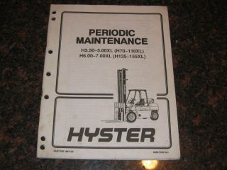 HYSTER H70 110XL H135 155XL FORKLIFT TRUCK PERIODIC MAINTENANCE MANUAL