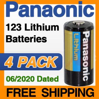 panasonic lithium cr123 cr123a 123 battery 4 pack one day
