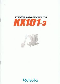 kubota kx101 3 mini excavator construction brochure 2001 from united