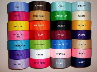 yards of one color grosgrain solid ribbon 7 8