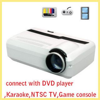 white) Portable Mini Audio/Video LED Projector like an easy Portable 