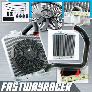 EG EK SI EG6 B16A B16B Half Size Radiator+12 Radiator Slim Fan 