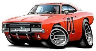 General Lee Cartoon Car 440 4 Speed Wall Graphic Decal Man Cave Boys 