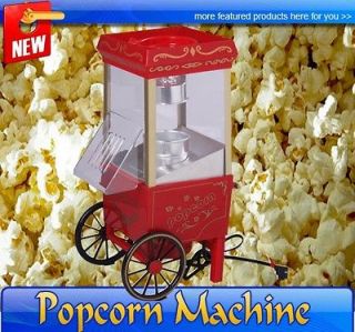 New Year Popcorn Machine Maker Hot Air Popper Cart Portable With 