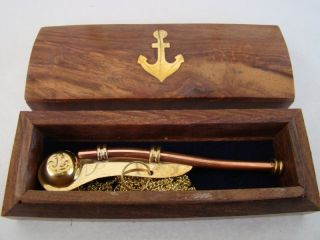 brass copper boatswain whistle bosun call pipe 