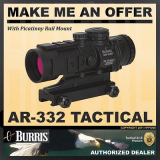 Burris 300208 AR 332 Tactical Riflescope With Picatinny Mount