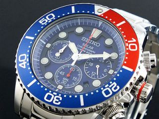 SEIKO SOLAR GENTS CHRONOGRAPH AIR DIVERS 660FT WATER RESISTANT WATCH 
