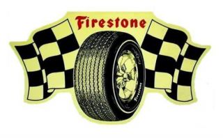 vintage firestone racing tires vinyl decal sticker 7 time left