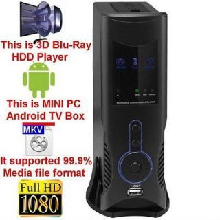 3D Blu Ray 3.5 HDD Media Player MINI PC Android 4.0 TV Box DDR3 1GB 