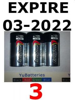 NEW ENERGIZER LITHIUM CR123A CR123 123 DL123 123A 3V BATTERY 03 2022 