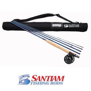 PC 3/4WT SANTIAM FISHING RODS FLY ROD PACKAGE WITH REEL AND HARD 