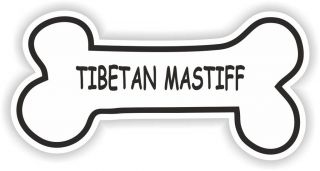 TIBETAN MASTIFF BONE STICKER BREED NAME DOG FOOD BOWL PUPPY PET VINYL 