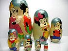 mickey minnie mouse russian nesting doll set nice 1