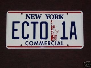 ghostbusters ecto 1a metal stamped license plate 